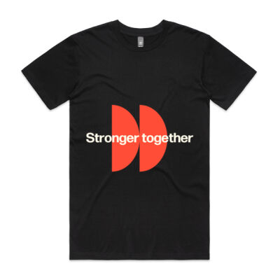 Stronger together staple tee - black Thumbnail