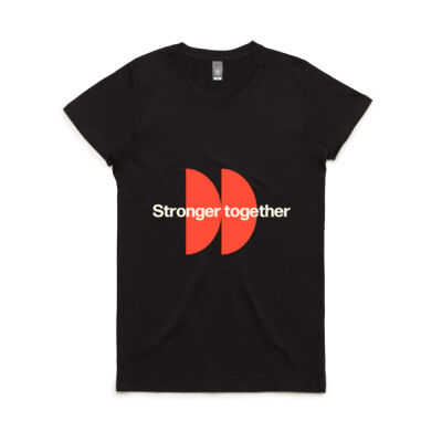 Stronger together women's tee - black Thumbnail