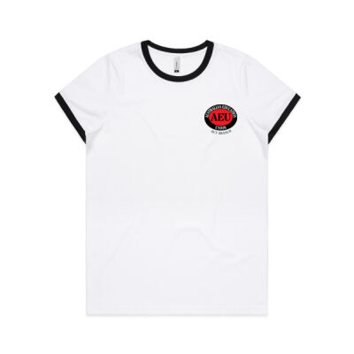 AEU ACT Branch - Womens AS Colour Ringer Tee 4053 Thumbnail