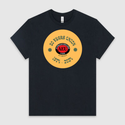 50 Years Union AEU Logo Heavycotton Tee Thumbnail